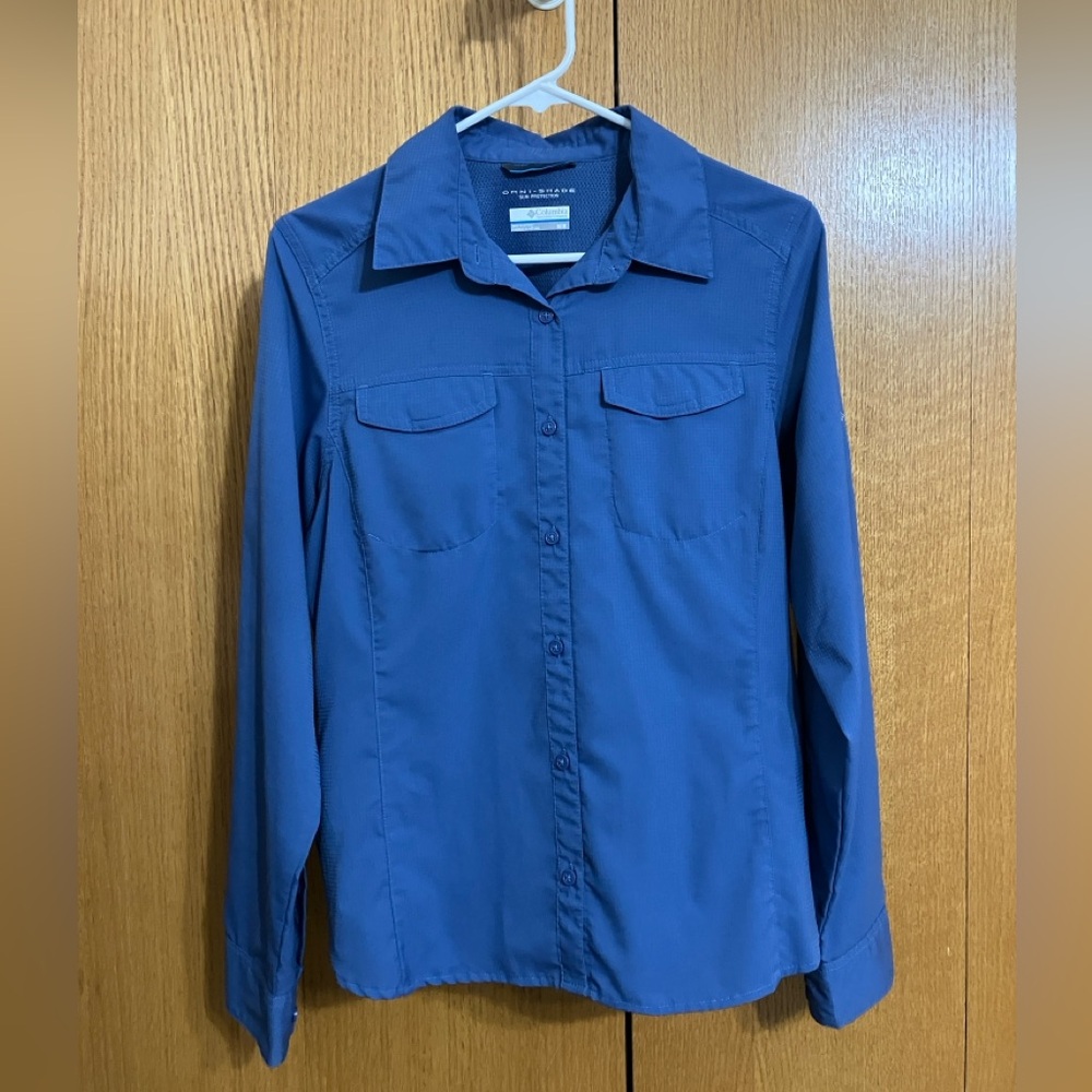 Columbia Silver Ridge Lite Omni-Shade Women’s Blue Shirt Size Medium